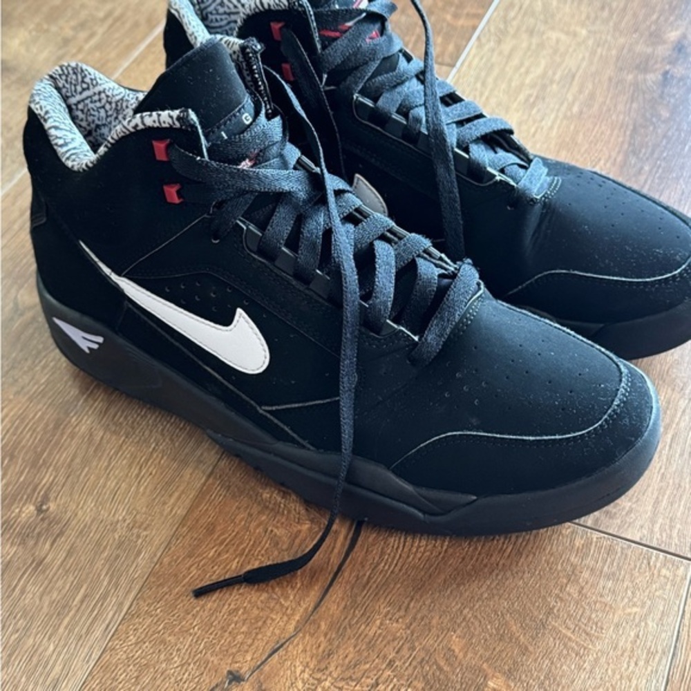 Nike Air Flight II Lite Mid Black Varsity Red White DQ7687-003 Men's